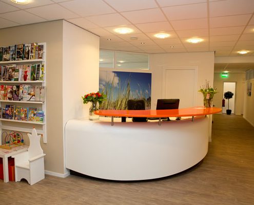 De balie van Fysiotherapie Rockanje
