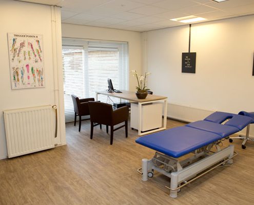 De behandelkamer van Fysiotherapie Rockanje
