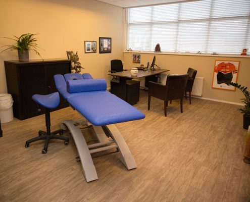 De behandelkamer van Fysiotherapie Rockanje