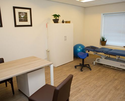 De behandelkamer van Fysiotherapie Rockanje